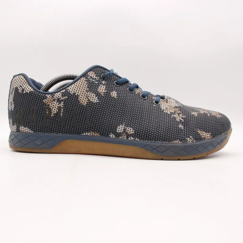 NoBull SuperFabric Men’s Size 12 Trainer Blue Floral Gum Low Athletic Sneakers